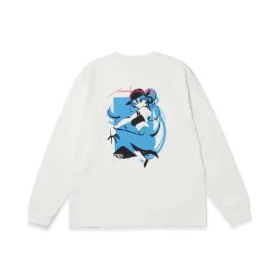 NEW ERA x Illustrators Collection L/S Washed Cotton T-Shirt Marina Manode "Off White"