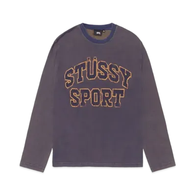 Stussy 2 Tone Cotton Mesh Crew "Navy"