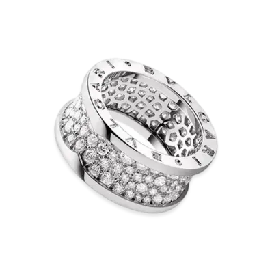 BVLGARI B.Zero1 Ring Pave Diamond 18K "White Gold"