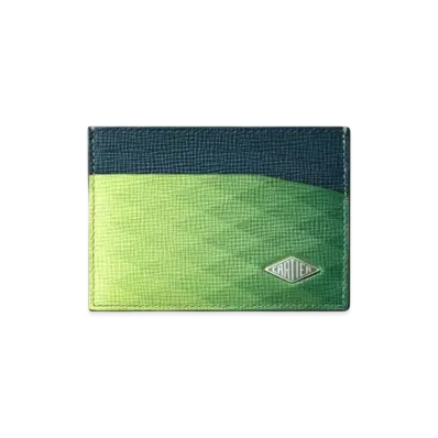 Cartier Double Card Holder, Cartier Losange "Lime"