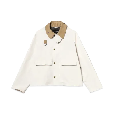Barbour x BEAMS F SPEY Mix Fabric Stretch Twil Short Blouson "Off White"