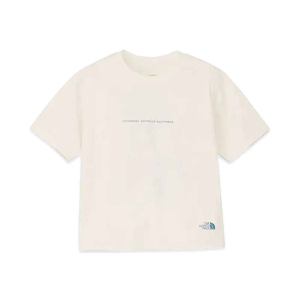 The North Face Kids Short Sleeve Active Water Graphic Tee "White Dune"