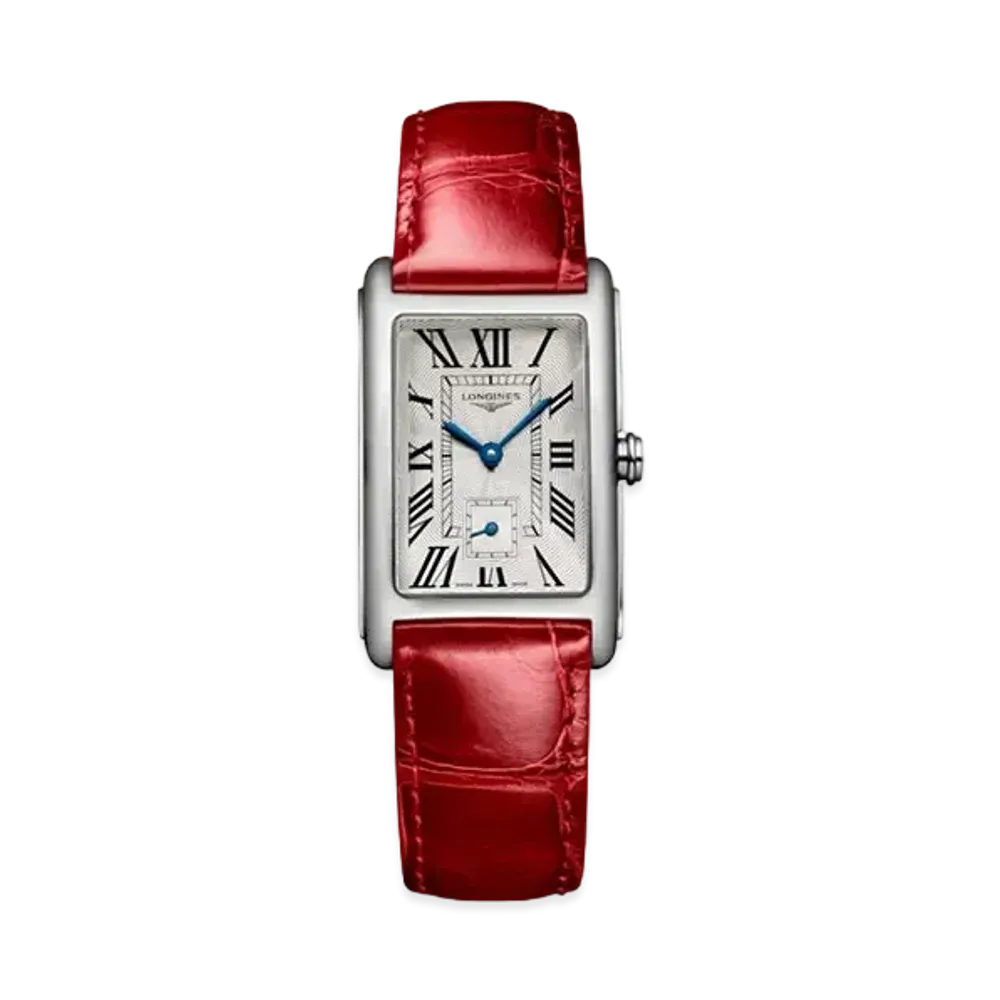 Longines Dolcevita 23.30 x 37.00 mm "Silver Franke/Stainless Steel/Red" L5.512.4.71.5