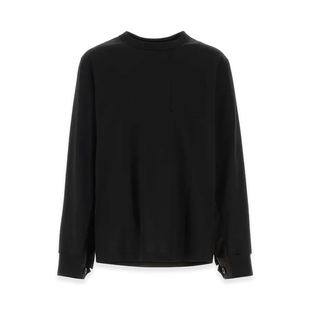 sacai Jersey And Poplin Oversize T-Shirt "Black"