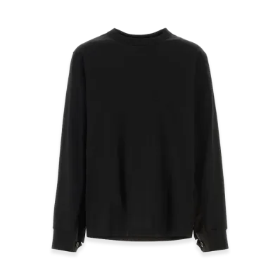 sacai Jersey And Poplin Oversize T-Shirt "Black"