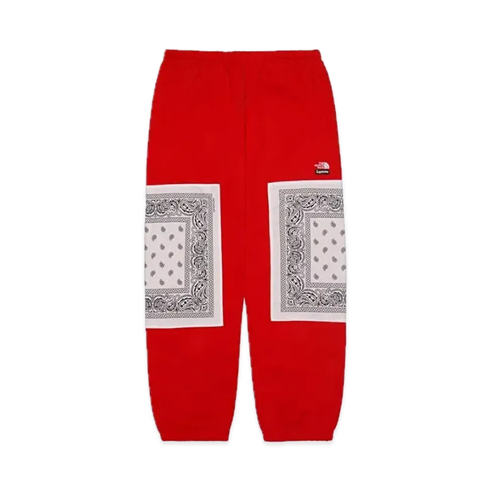 Supreme x The North Face Bandana Sweatpant "Red"