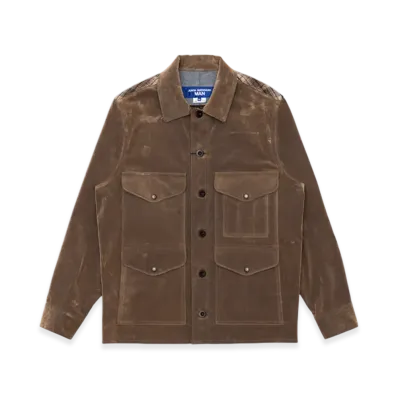JUNYA WATANABE MAN Cotton Polyester Flocky Denim/Cotton Check Flannel Filson W Name "Beige/Nvy/Bge"