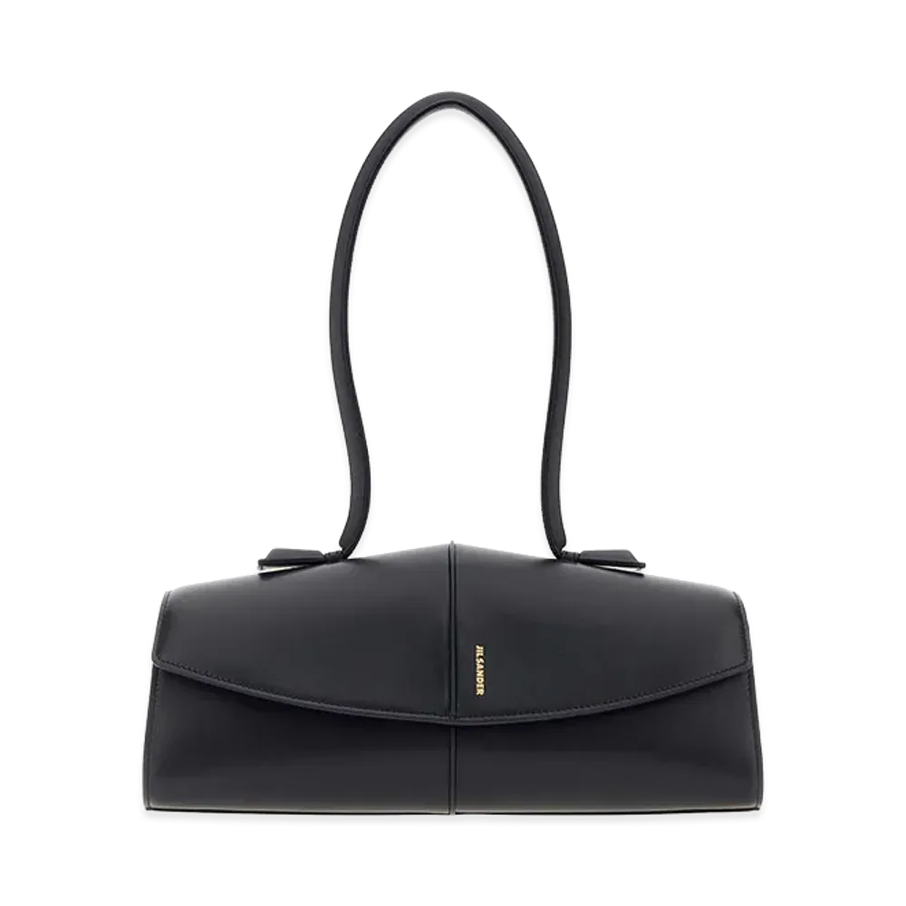 Jil Sander Women's Leather Linea Shoulder Bag "Midnight Blue"