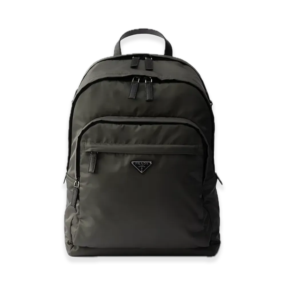 PRADA Re-Nylon x Saffiano Leather Backpack "Khaki"