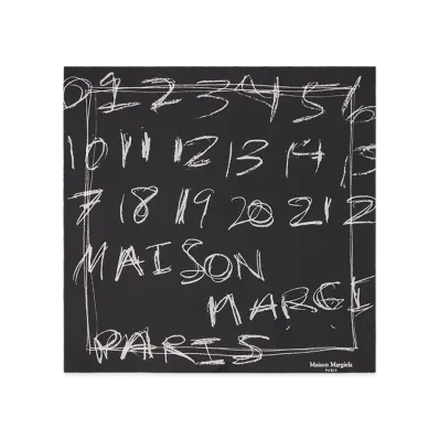 Maison Margiela Numbering Silk Scarf "Black"