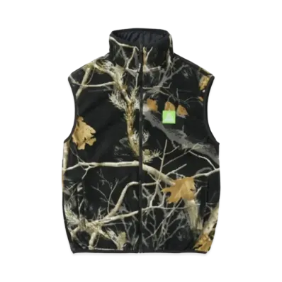 PALACE REALTREE FLEECE REVERSIBLE VEST AP "Black"