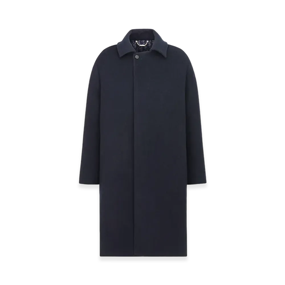 Dior Icons Double Sided Cashmere Wool Coat "Blue"