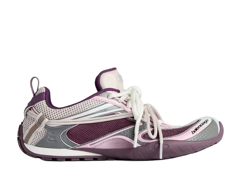 BALENCIAGA Women's Radar Gradient Lines Sneakers "Purple/Grey/Pink/White"