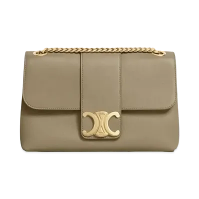 CELINE Medium Victoire Bag In Supple Calfskin "Brown Sepia"