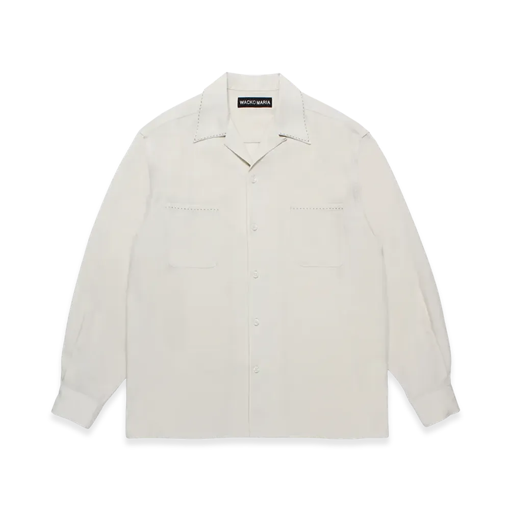 WACKO MARIA 50's Open Collar Shirt "Ivory"