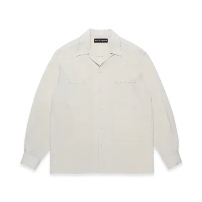 WACKO MARIA 50's Open Collar Shirt "Ivory"