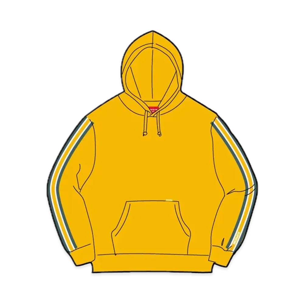 Supreme Half Zip Hooded Sweatshirt "Bright Gold"