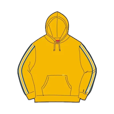 Supreme Half Zip Hooded Sweatshirt "Bright Gold"