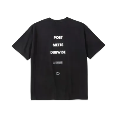 POET MEETS DUBWISE PMD Logo Heavy Weight Drop Shoulder T-Shirt "Black"