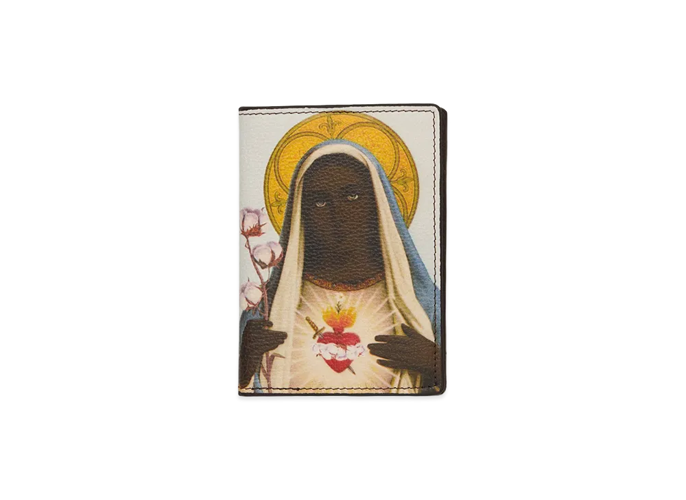 DENIM TEARS Black Mary Passport Holder "Multi"