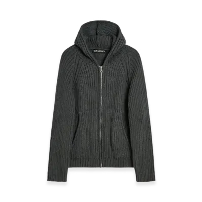 OUR LEGACY Women's Level Hood "Dark Grey Melange Dry Cotton"