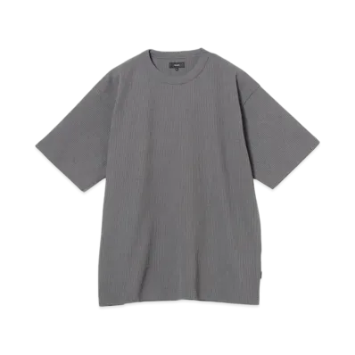 BEAMS Waffle Tee "ChacoalGray"
