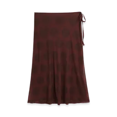 OUR LEGACY Women's Ballon Skirt "Dotted Pink Print Mesh"