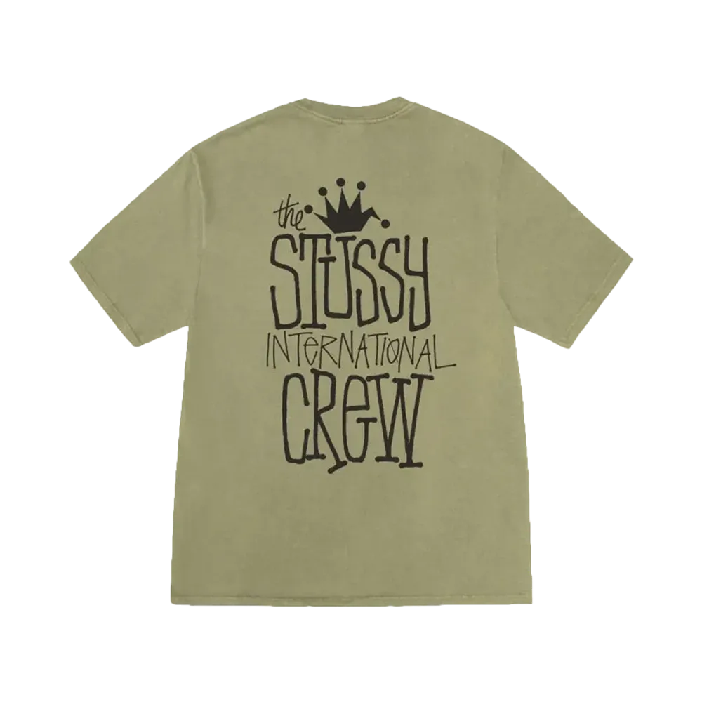 Stussy Crown International Tee Pigment Dyed "Olive"