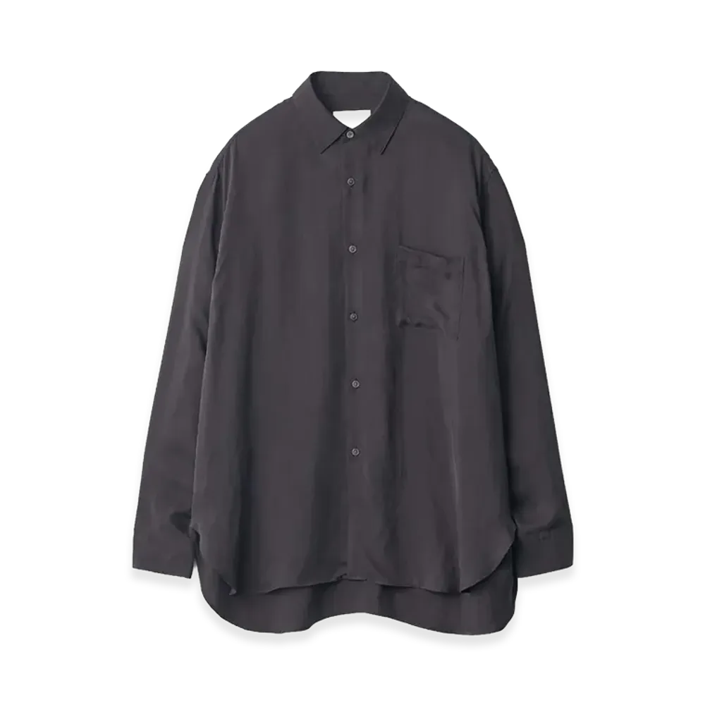 ssstein Cupro Fibril Oversized LS Shirt "Charcoal"