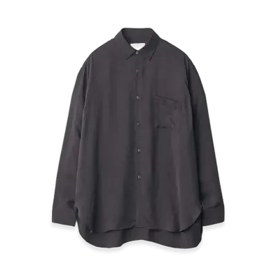 ssstein Cupro Fibril Oversized LS Shirt "Charcoal"