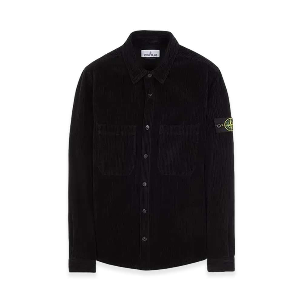 Stone Island 11311 11 Corduroy 400 TC Overshirt - 23FW "Black"