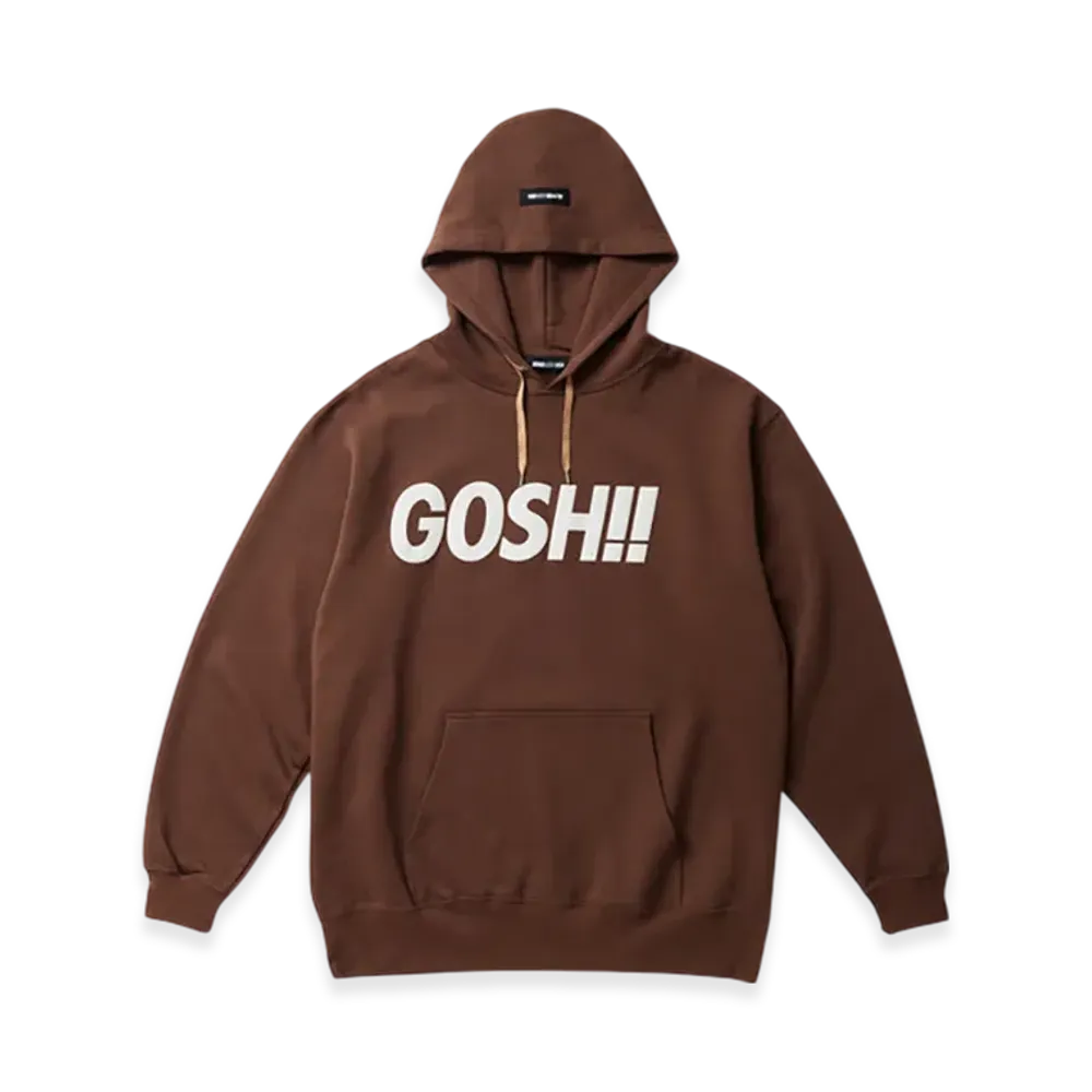 WIND AND SEA Gosh!! Hooded Sweatshirt "Brown"