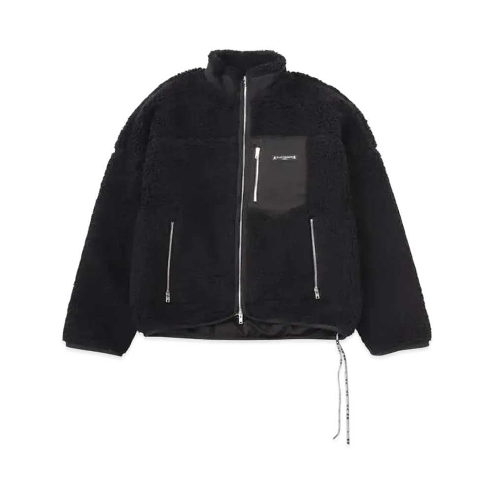 mastermind WORLD O. Sherpa Cashmere Z U Jacket "Black"