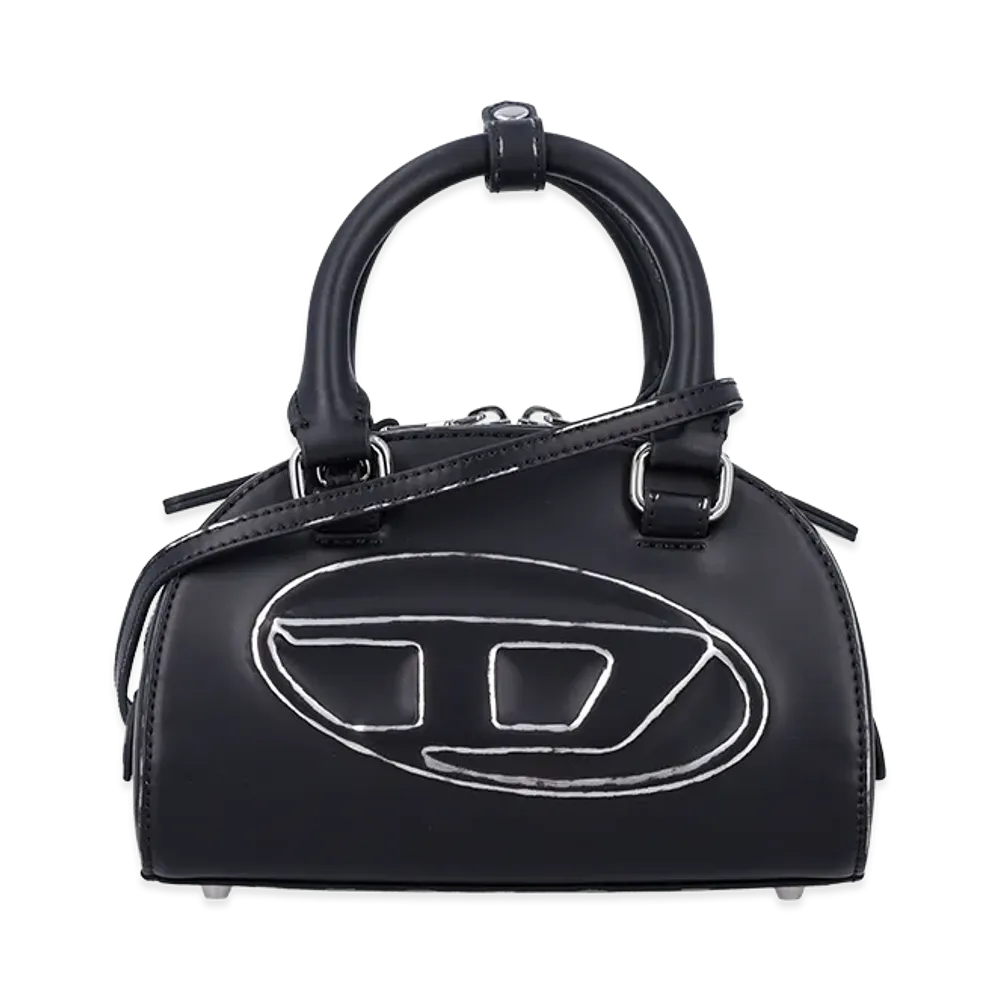 Diesel Women's Leather 1Dr Dome Handbag "Black"