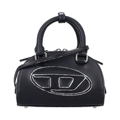 Diesel Women's Leather 1Dr Dome Handbag "Black"