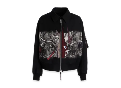 Ground Y x Taro Okamoto Mixed-Media Composition Blouson ”The Law of the Jungle” "Black"