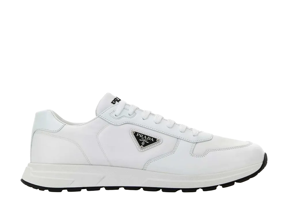 PRADA Nylon And Leather Prax 2.0 Sneakers "White"