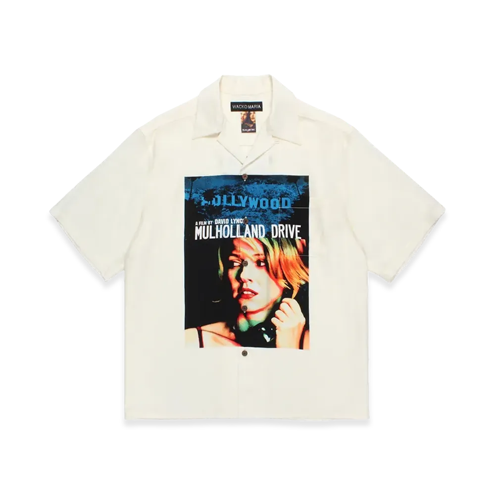 WACKO MARIA Mulholland Drive / 50's Open Collar Shirt "White"