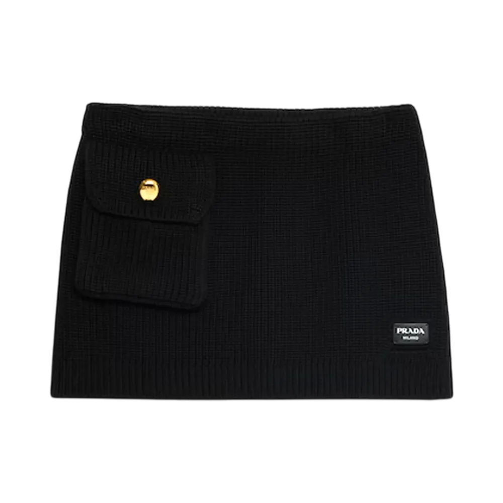 PRADA Women's Wool Miniskirt "Black"