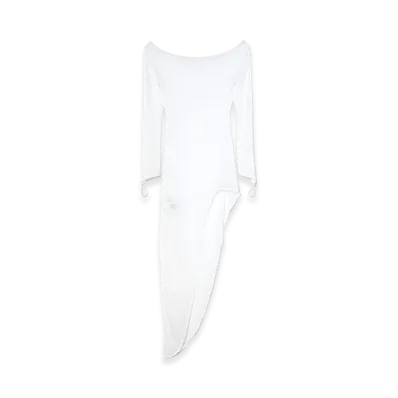THEREDTHREAD G Tech Jersey Sheer Dress "White"