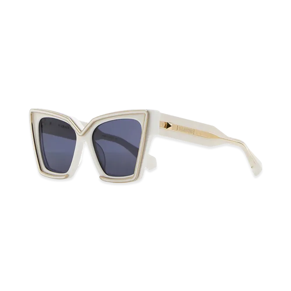 Valentino Women's Acetate V-Grace Sunglasses "White"