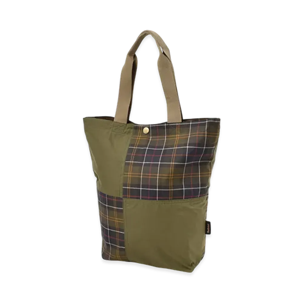 Barbour Transport Patchwork Tote Bag "Dusky Green"