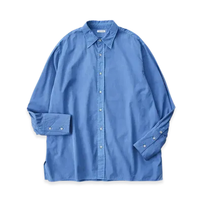 NICENESS Laroche Pin Tuck Shirts "Blue(Dyed)"