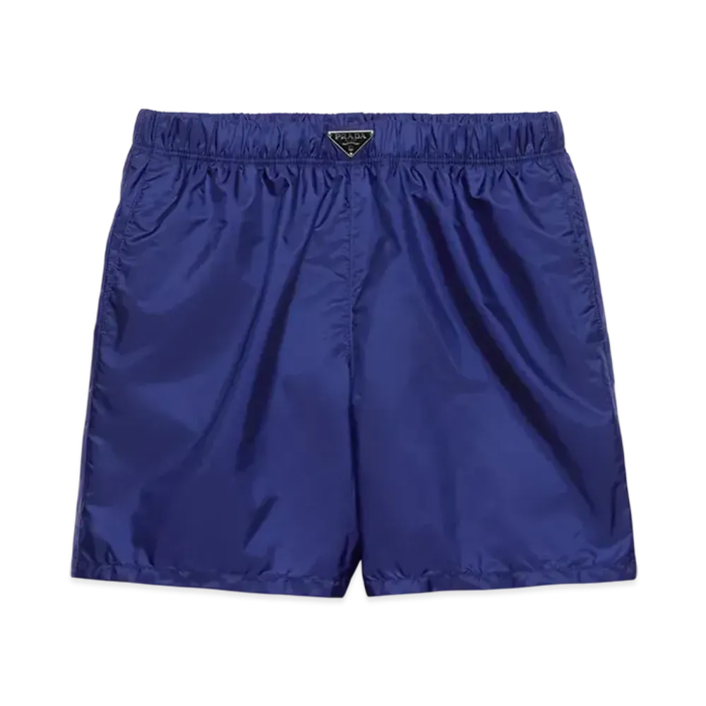PRADA Men's Re-Nylon Swim Trunks "Blue"