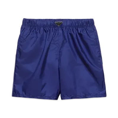 PRADA Men's Re-Nylon Swim Trunks "Blue"