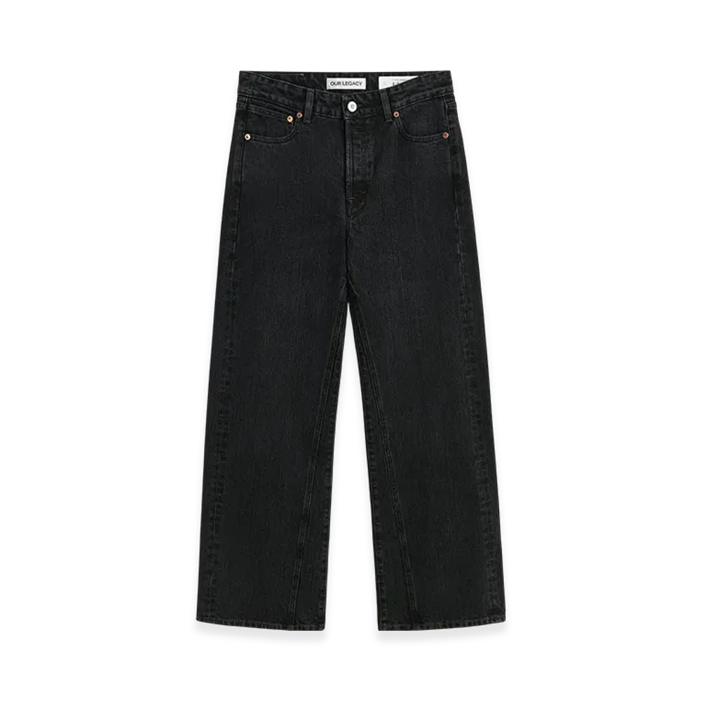 OUR LEGACY Women's Treble Cut "Real Black Chain Twill"