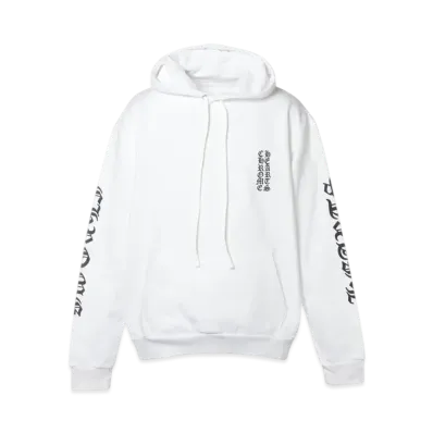 Chrome Hearts Vertical Logo Pullover Hoodie "White"
