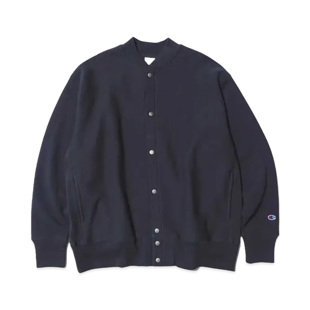 BEAMS x Champion x MIN-NANO Reverse Weave Snap Jacket "Dark Navy"