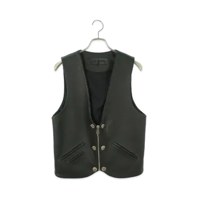Chrome Hearts 6 Cross Ball Daggerip Vest "Black"