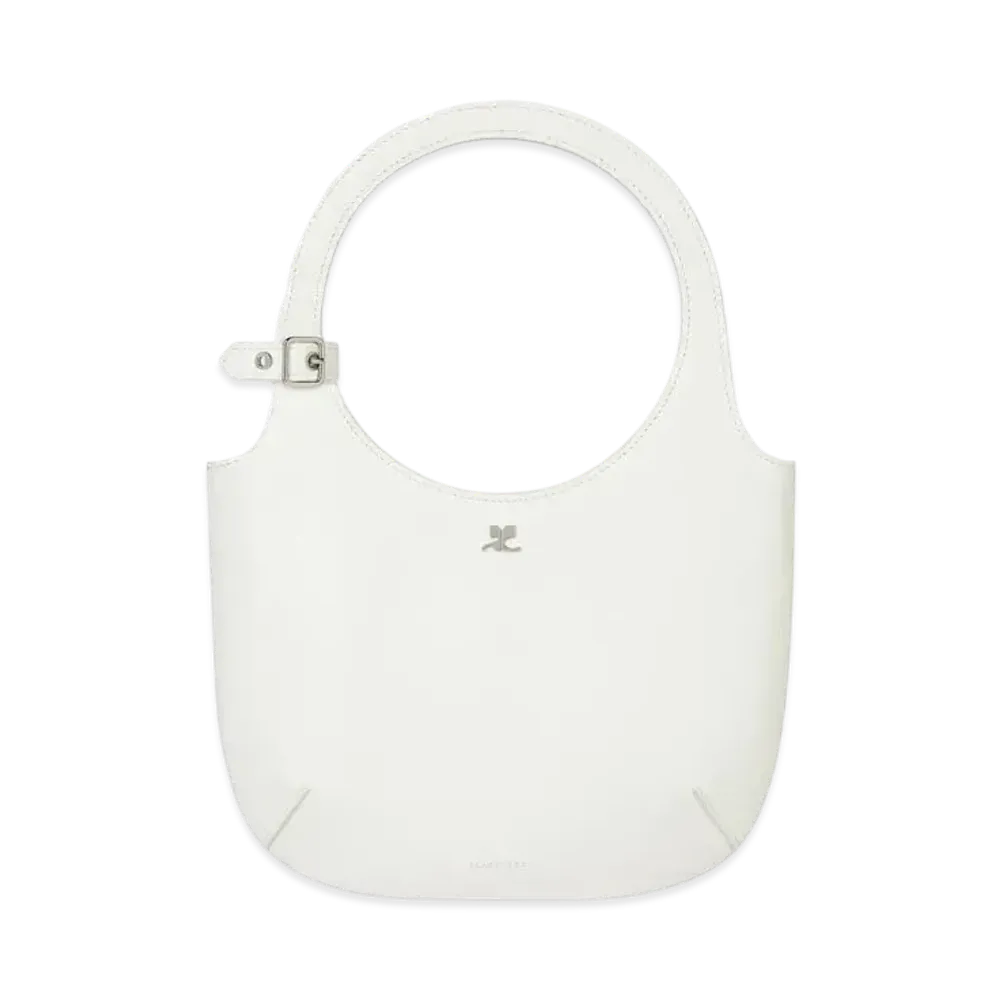 Courreges Holy Leather Bag "Off White"